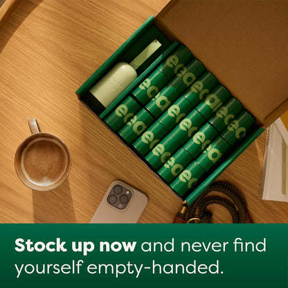 Durable Dog Waste Bag Dispenser with 900 Leakproof Lavender-Scented Bags